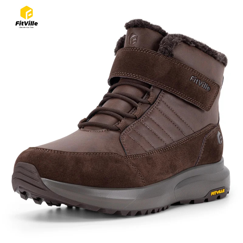 Men'S Shoes Water Resistant - FitVille Heren Winterlaarzen, brede pasvorm, met