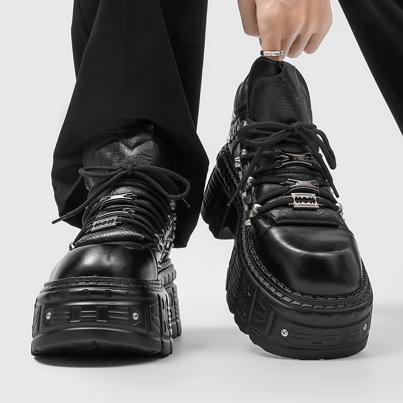 Men'S Shoes Increase Height - Nieuwe Gothic Punk Heren Platform Schoenen