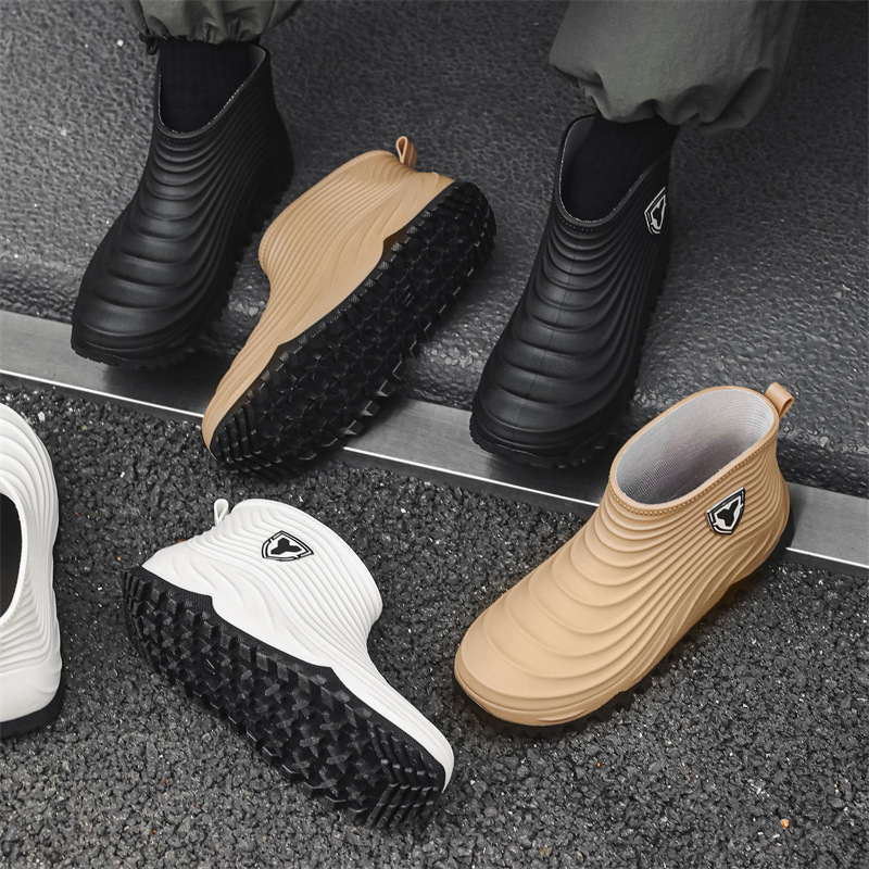 Men'S Shoes Water Resistant - Heren regenschoenen Mode waterdichte antislip regenlaarzen