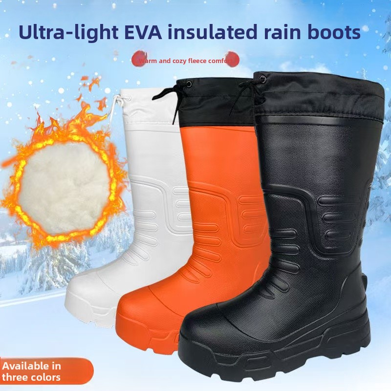 Men'S Shoes Water Resistant - Verdikte katoenen EVA-schuim regenlaarzen voor mannen