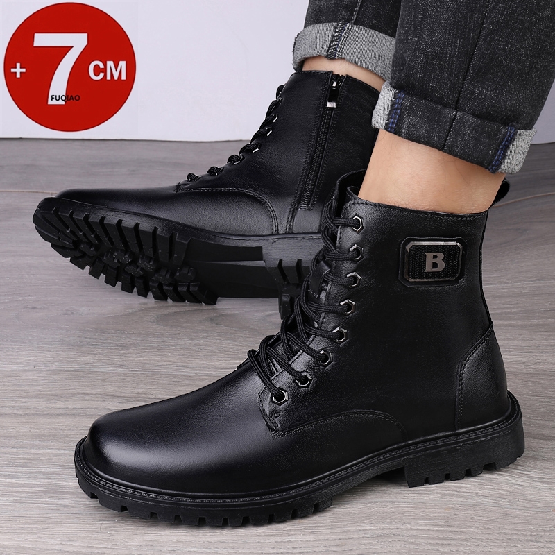 Heren lederen verhogende laarz - Men'S Shoes Increase Height recensie en prijs