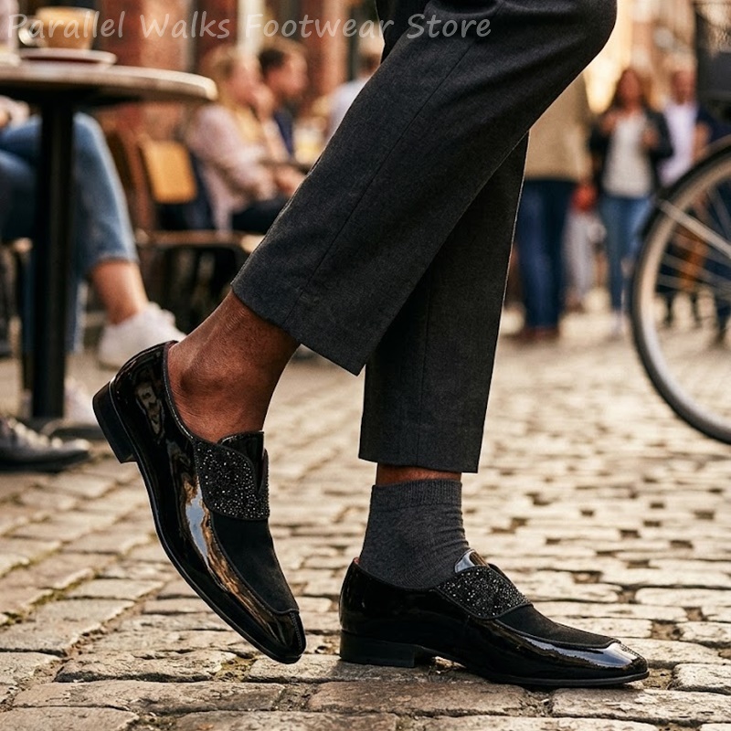 Heren zwarte lakleer imitatie  - Men'S Shoes Smart recensie en prijs