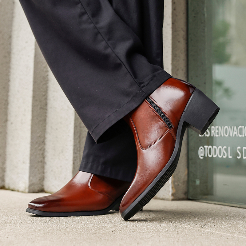 Heren enkellaarzen met hoge ha - Men'S Shoes Increase Height recensie en prijs